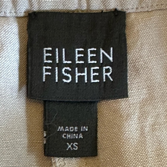 Eileen Fisher | Beige Mid-Rise Wide Leg Pants, Size XS - Picture 3 of 8